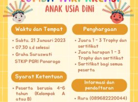 Gebyar PAUD STKIP PGRI Ponorogo Gelar Lomba Mewarnai dan Tari Kreasi