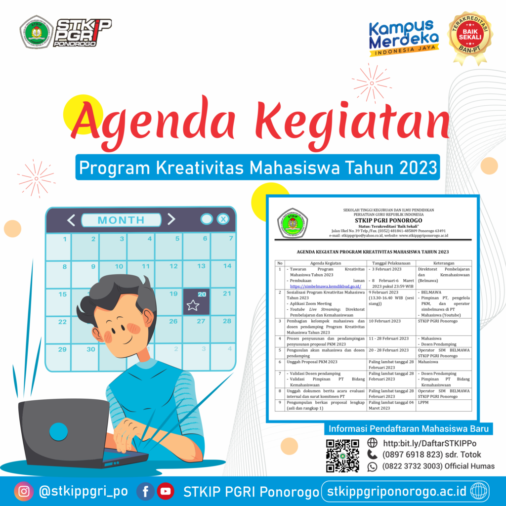 Agenda Kegiatan PKM Tahun 2023 – STKIP PGRI Ponorogo