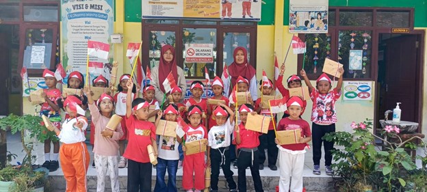 Semarak Perlombaan HUT RI ke-81 di TK Dharma Wanita Gabel